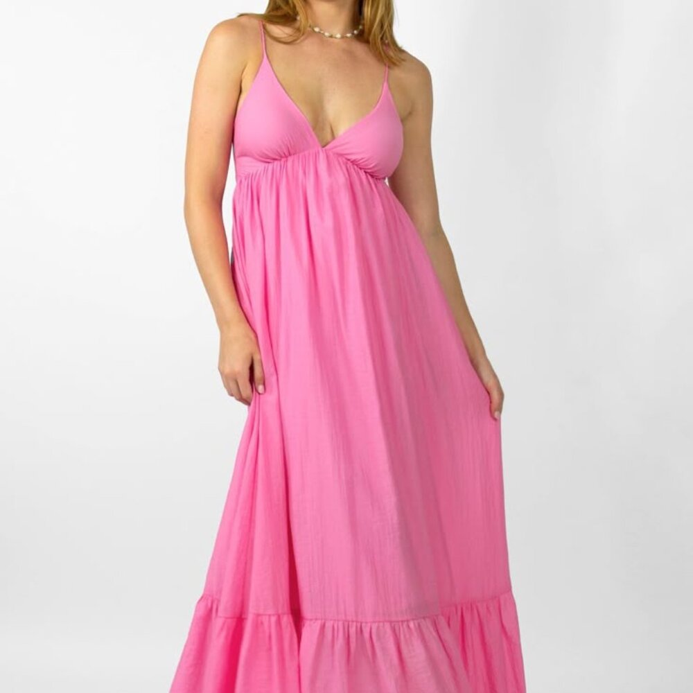 Grey Bandit Pink Shine Bright Maxi Dress